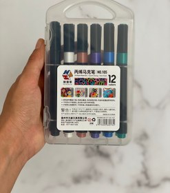 تصویر ماژیک رنگ آمیزی اکرولیک ۱۲ رنگ 