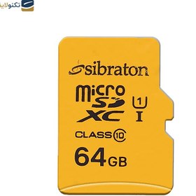 تصویر کارت حافظه‌ microSDHC سیبراتون استاندارد UHS-I U1 مدل ظرفیت 64 گیگابایت Sibraton Memory Card microSDHC UHS-I U1 - 64GB