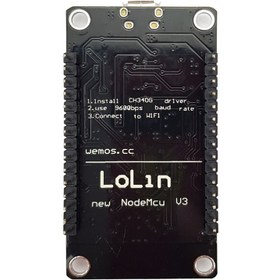 تصویر برد توسعه NodeMCU WIF ESP8266 با مبدل CH340 