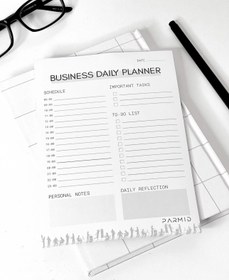 تصویر پلنر روزانه طوسی ۳۰ برگ business daily planner 