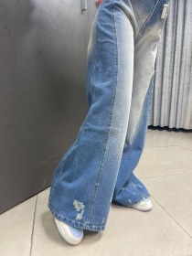 تصویر شلوار جین شافل 