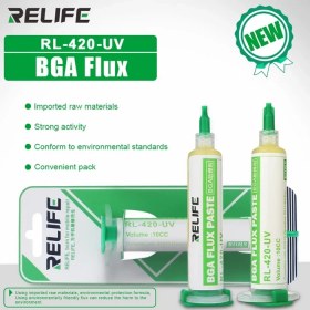 تصویر خمیر فلکس سرنگی ریلایف Relife RL-420-UV Relife RL-420-UV flux paste