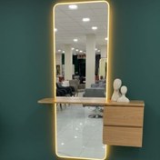 تصویر ست آینه بک لایت و کنسول دو کشو - طرح تابان 