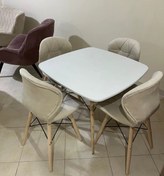 تصویر میز و صندلی ناهار خوری چهار نفره زین اسبی 