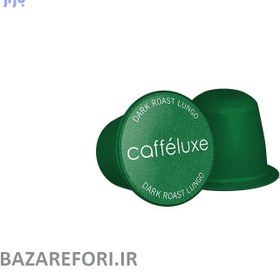 تصویر کپسول قهوه دستگاه نسپرسو کافه لوکس مدل Dark Roast Lungo بسته 6 عددی Nespresso Compatible Caffeluxe Dark Roast Lungo Capsule