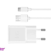 تصویر شارژر دیواری آرسون (Arson) مدل S10 به همراه کابل تبدیل USB-C 