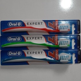 تصویر مسواک اورال بی غیراصل Oral B مدیوم medium در 2رنگ بزرگ بزرگسال اورالبی oralb 