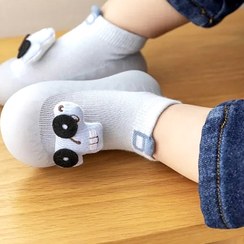 تصویر کفش جورابی زیر سیلیکونی فانتزی بچه گانه عروسکی مارک دار - ۲ Baby_sock