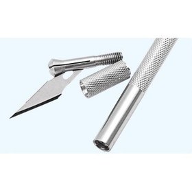 تصویر ست 6 تایی کاتر آلومینیومی دارای 5 تیغه مجزا و بدنه قلمی Shank Set cutter