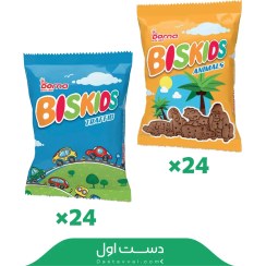 تصویر بیسکوئیت باغ وحش بیسکیدز درنا - کارتن ۲۴ عددی Dorna Biskids Zoo Biscuit