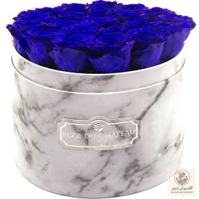 تصویر Blue Eternal Roses in Large White Marble Box | کد: ZNB-1JAY 