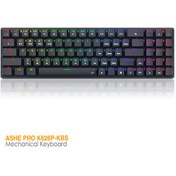 تصویر کیبورد گیمینگ بی سیم ردراگون مدل Ashe پرو K626P KBS با سوئیچ مکانیکال آبی Redragon Ashe Pro K626P KBS With Blue Mechanical Switch Wireless Gaming Keyboard