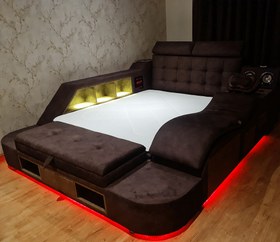 تصویر تخت خواب هوشمند و فول آپشنال نابی تک - مدل هانکر (Hanker) 