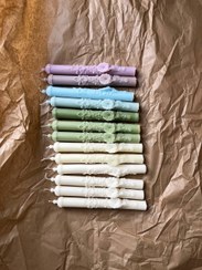 تصویر شمع قلمی گل برجسته - سبز کمرنگ 