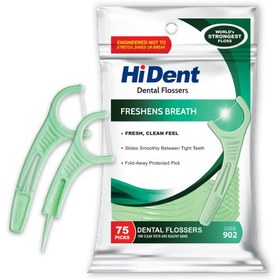 تصویر نخ دندان کمانی 75 عددی هایدنت کد 902 Hi Dent Dental Flosser 75picks 902code