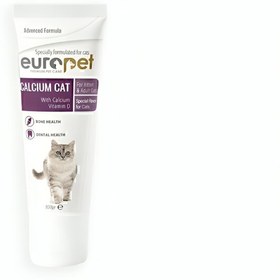 تصویر خمیر کلسیم گربه یوروپت Europet Cat Calcium وزن 100 گرم 