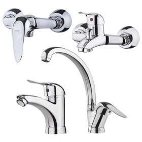 تصویر ست شیرآلات پادرا مدل آلفا Padra faucet set, Alpha