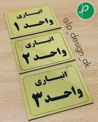 تصویر پلاک شماره انباری واحد های ساختمان 8*6 