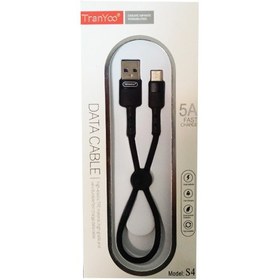 تصویر کابل شارژر کوتاه پاوربانکی فست کنفی ترانیو Tranyoo Cable MICRO-USB Fast S4 