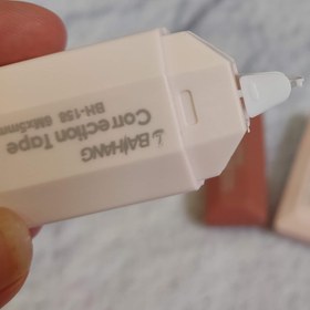 تصویر لاک غلط گیر نواری کالباسی صورتی کمرنگ سفید 