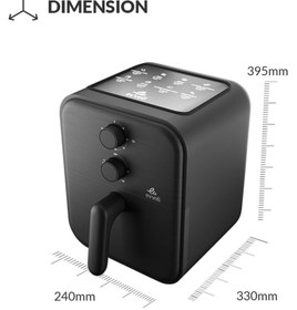 تصویر سرخ‌کن هوایی با 8 برنامه از پیش تنظیم شده، بدون نیاز به پیش‌گرم، پخت ترد و سالم بدون روغن، کنترل دما 4 لیتری 1600 وات مدل EVKA-AF3801 برند evvoli Air Fryer 8 Preset Programs, No Pre-Heat Needed, Oil-Free Crispy And Healthy Cooking, Temperature Control 4 L 1600 W EVKA-AF3801