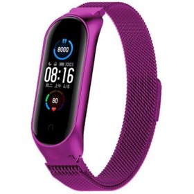 تصویر بند فلزی دستبند سلامتی شیائومی Mi Band 7 Stainless Steel Milanese Strap با قفل مگنتی 