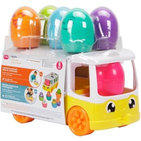 تصویر اسباب‌بازی اتوبوس تخم‌مرغی برند tomy toomies Egg Bus Toy