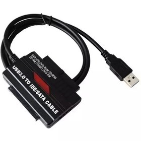 تصویر تبدیل USB 3.0 به SATA کی نت Knet K-COU30IDE همراه آداپتور 