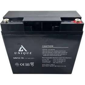 تصویر باطری 12 ولت 18 آمپر باتری ویلچر یو پی اس ups خارجی 