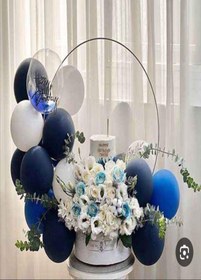 تصویر باکس گل و کیک ابی 