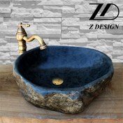 تصویر روشویی سنگی رودخانه ای کد 10 