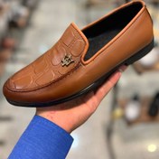 تصویر کفش کالج مردانه سایز ۴۰ تا ۴۴ قهوه ای و عسلی 