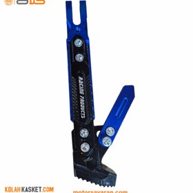 تصویر جک بغل موتور سیکلت رنتال آبی مدل RL77 Blue rental motorcycle side jack model RL77