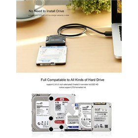 تصویر تبدیل USB 3.0 به SATA یوگرین مدل CR108 UGREEN SATA to USB 3.0 Adapter Cable