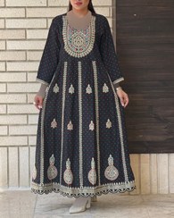 تصویر کورتای زنانه برند هندی سایز بزرگ 6954 