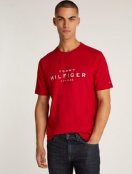 تصویر تی‌شرت گردن گرد لوگو برند Tommy Hilfiger Logo Crew Neck T-Shirt