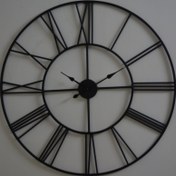 تصویر ساعت دیواری تماماً فلزی یونانی قطر80 