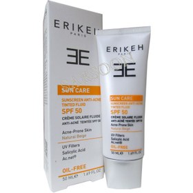 تصویر فلویید ضد آفتاب ضد جوش بژ طبیعی اریکه SUNSCREEN ANTI-ACNE SPF50 ERIKEH