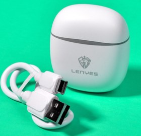 تصویر ایرپاد هندزفری اورجینال بلوتوثی (AIRPOD) LENYES مدل AIR 50 لنیز 