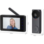 تصویر زنگ درب هوشمند مدل M17A با مانیتور وایرلس 