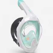 تصویر ماسک غواصی سوبا - دکتلون (سوبِآ) Subea Full Face Snorkel Easy Breath - Aquamarine Green 