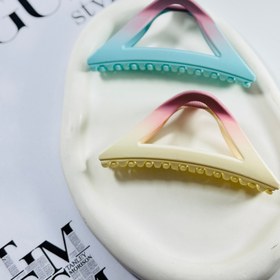 تصویر کلیپس دورنگ - بنفش کرم 