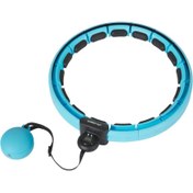 تصویر حلقە تناسب اندام هولاهوپ، تایمر دار «کریویت» - آبی آسمانی CRIVIT - HULA - HOOP - REIFEN , mit Gewicht