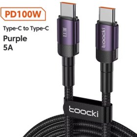 تصویر کابل تبدیل USB-C فست شارژ توکی Toocki مدل 100W TQ-X12 