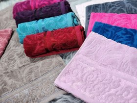 تصویر حوله دستی ۳۰ در۶۰ گل 