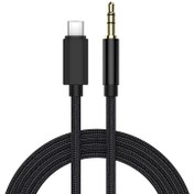 تصویر کابل AUX به تایپ سی AKG سامسونگ SAMSUNG مشکی کنفی