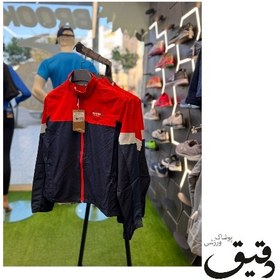 تصویر سویشرت بادگیر ورزشی بروکس Brooks MCM 20 قرمز سرمه ای BROOKS MCM 20 EVENT JACKET