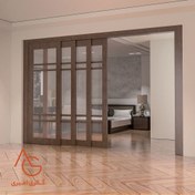 تصویر Linkage مکانیزم درب پارتیشن لینکیج 4 درب آرام بند (1 درب ثابت و 3 درب متحرک) 