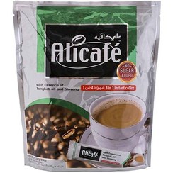 تصویر قهوه فوری علی کافه مدل نقره ای رژیمی 4 * 1 Alicafe coffee instant coffee diet 4*1