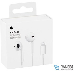 تصویر هندزفری اپل مدل EarPods با کانکتور لایتنینگ اصل iPhone Wired Headphones Lightning Connector